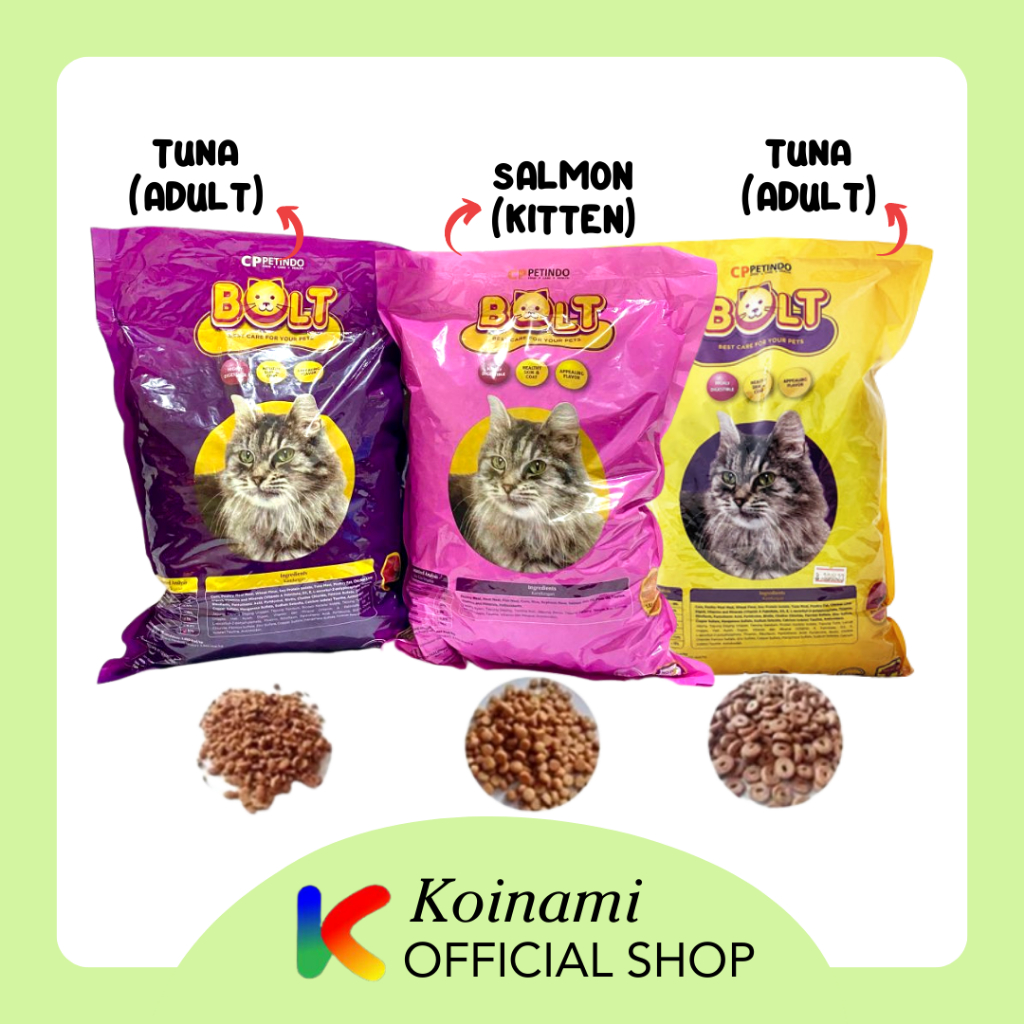 BOLT CAT FOOD 1kg / cat food / dray food / pakan hewan / makanan kucing / petshop