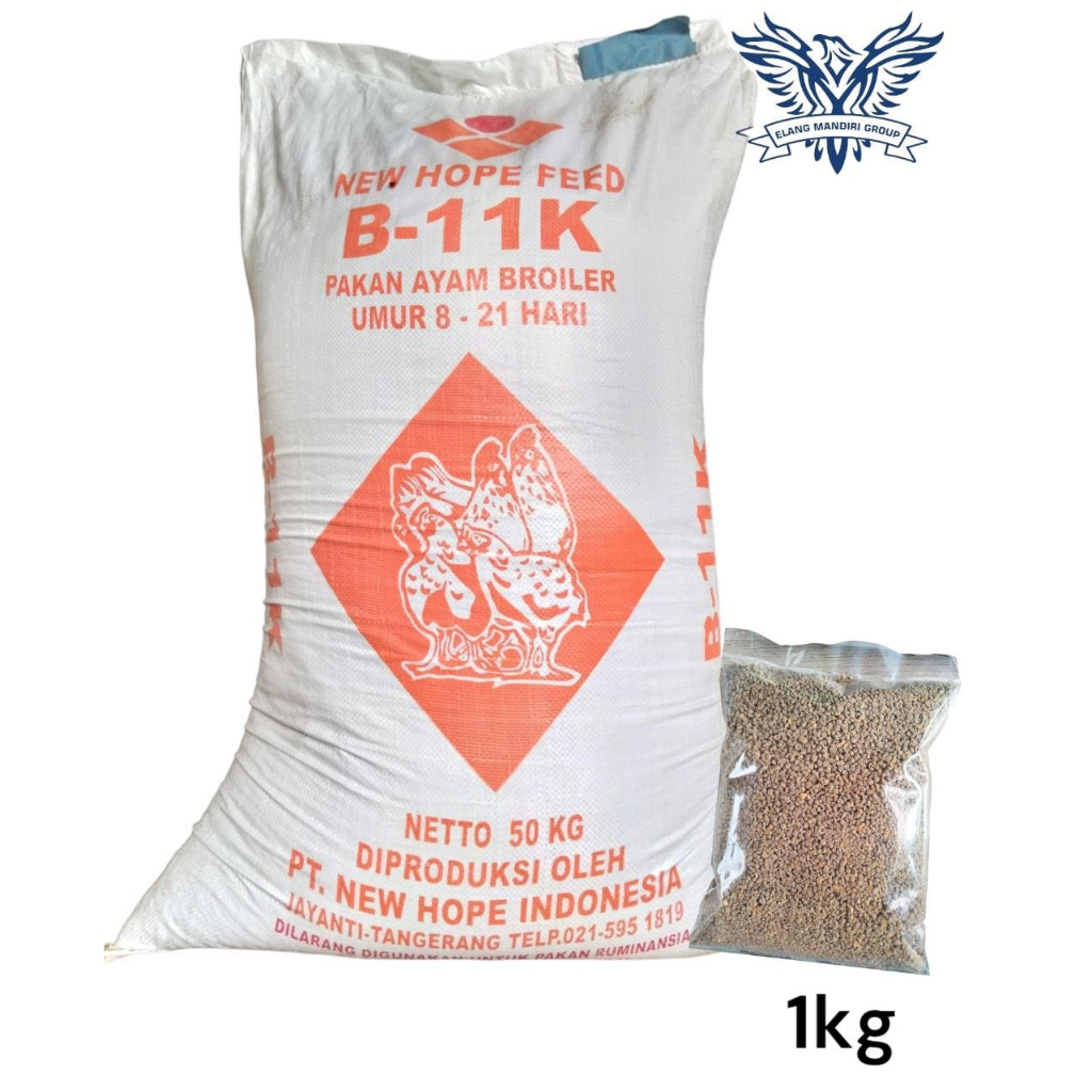 Repack 1kg Pakan B11K Makanan Ayam Ras Pedaging B-11K Newhope Indonesia