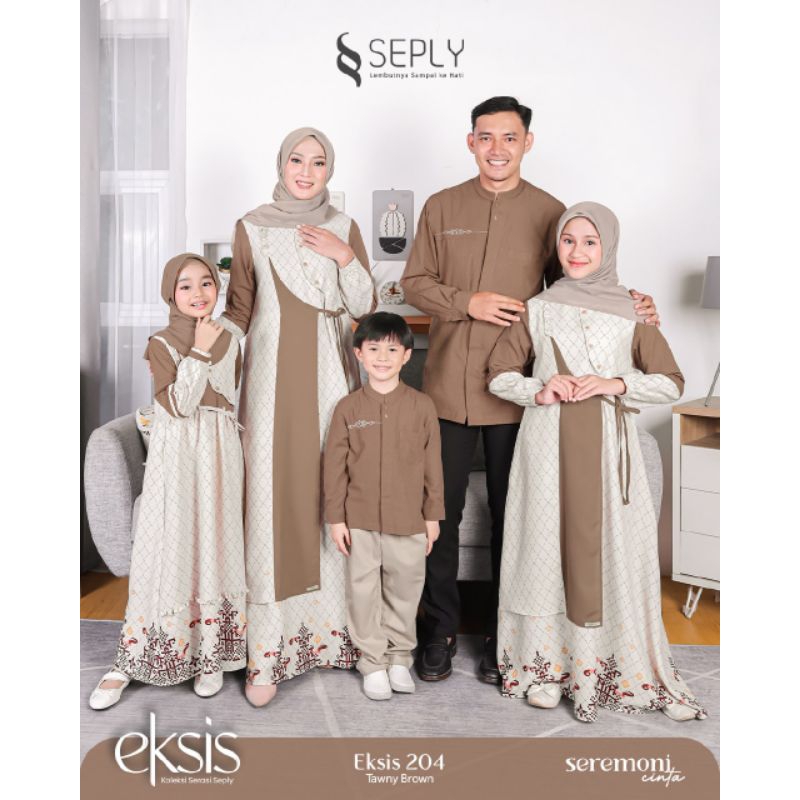 SERAGAM KELUARGA EKSIS 204 TAWNY BROWN ORIGINAL SEPLY FASHION DRESS BAJU BUSANA MUSLIM WANITA BUSUI 