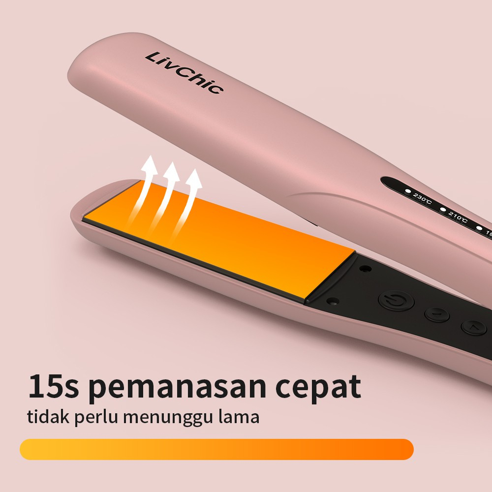 [Barang Lokal] LivChic Catokan Rambut LS304 - 3IN 65 Watts Alat pengeriting rambut Tongkat pelurus rambut Perm