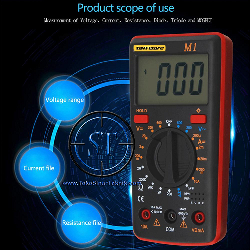 Digital Multimeter M1 LCD Backlight High Precision AC/DC Voltage Current Resistance Transistor Tester