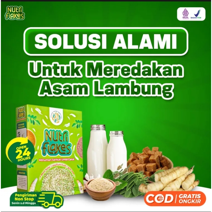

Nutriflakes - Original Minuman Umbi Garut Solusi Atasi Asam Lambung Maag Kronis Gerd Suplemen Makanan Diet
