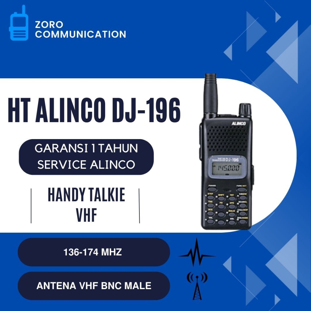 HT Alinco DJ-196 VHF Ori Garansi Resmi Alinco DJ196 DJ 196