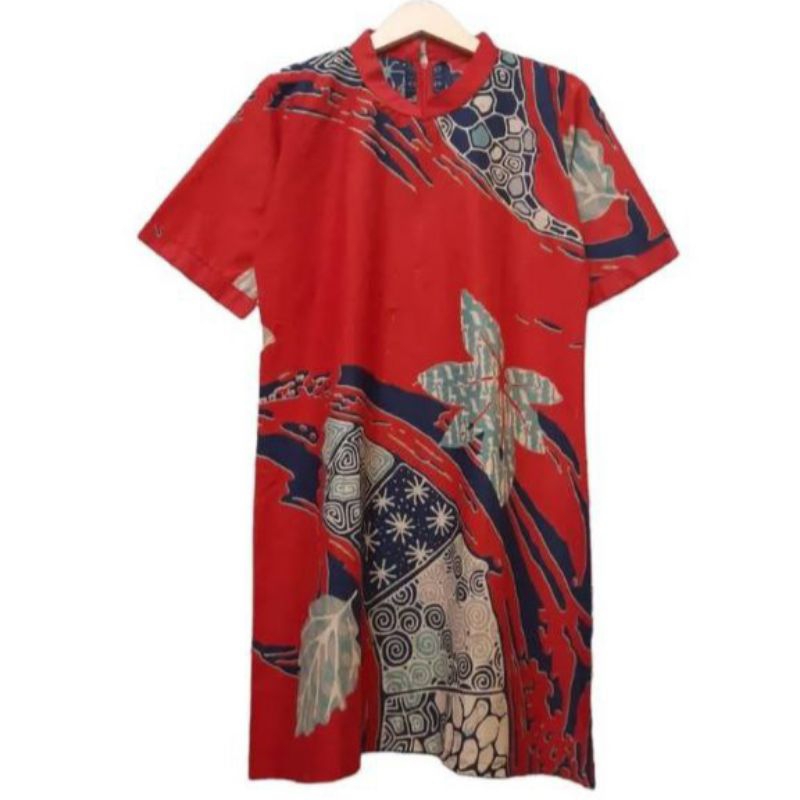 Tunik Dres batik wanita modern solo bahan katun Jahitan rapi size S-XXXL