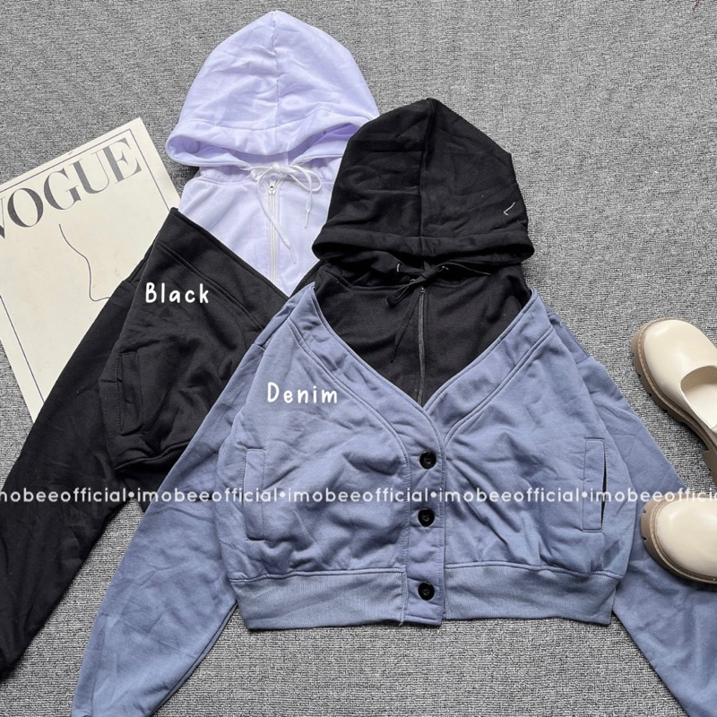 STEFANY COMBI JACKET CARDIGAN // JAKET ZIPPER CARDIGAN KANCING