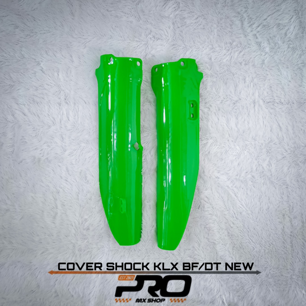 COVER SHOCK KLX BF DTRACKER 150 HIJAU PELINDUNG SHOK DEPAN USD KLX