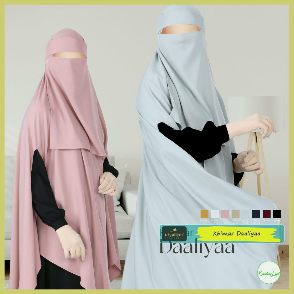 Daaliyaa Khimar Kerudung Hijab Panjang Niqab Cadar Syari Khadijah Indonesia