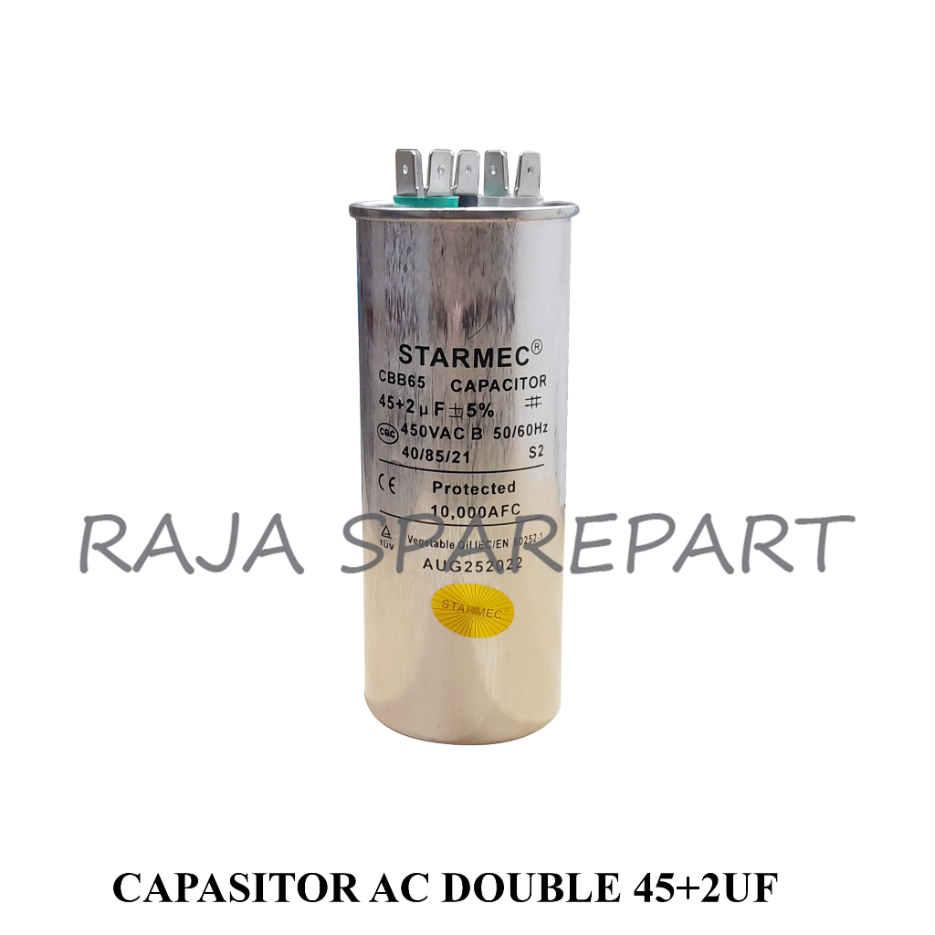 Capasitor Running AC Double 45+2UF