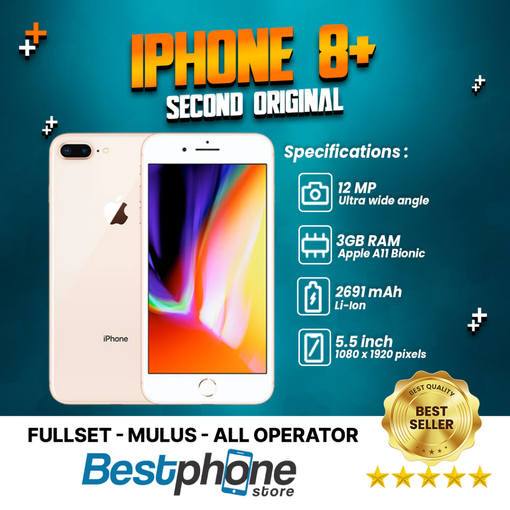 iPhone 8 Plus 256GB 64GB Second Mulus Original Fullset