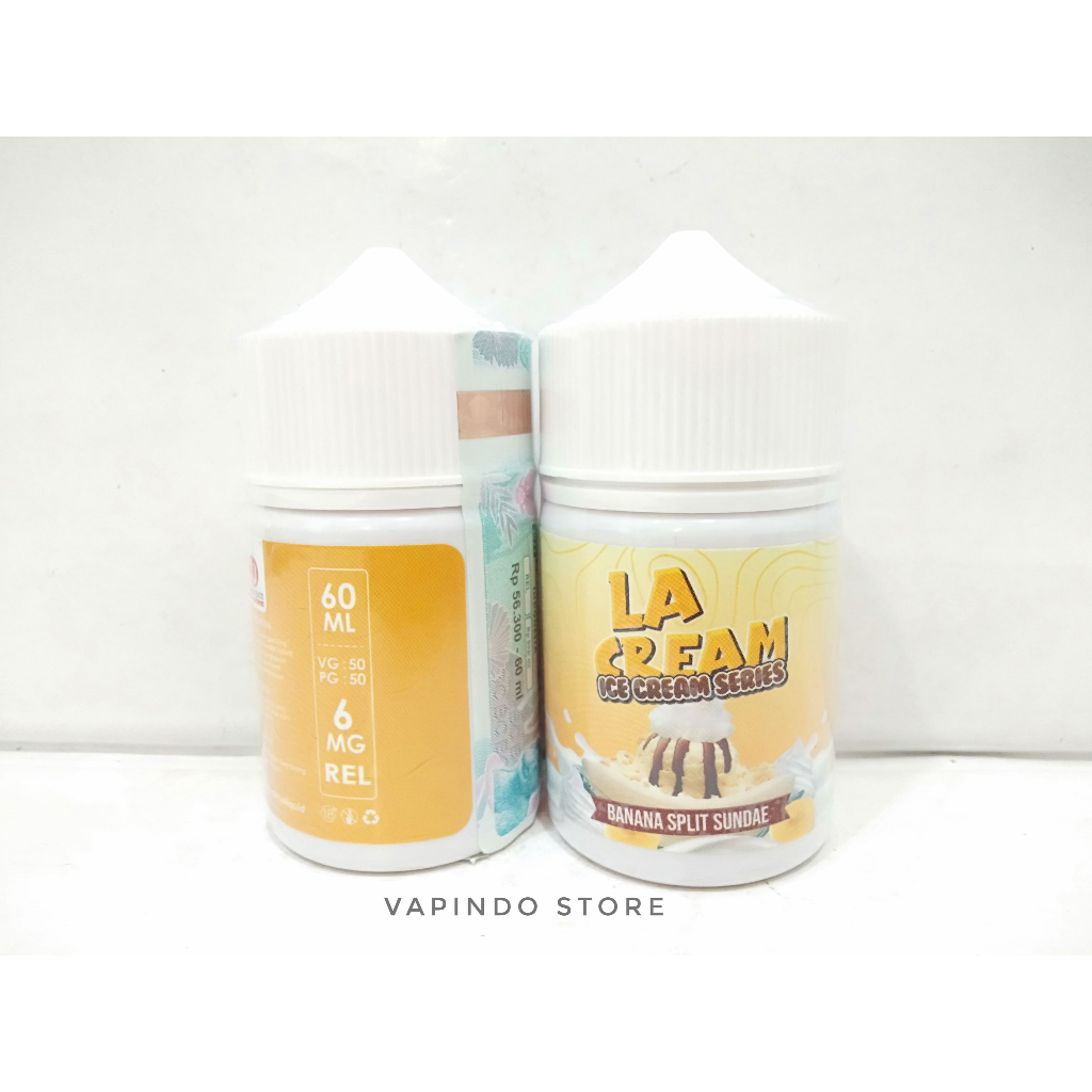 NIC 6MG LA CREAM BANANA SPLIT SUNDAE ICE CREAM 60ML BY LEVICA JUICE