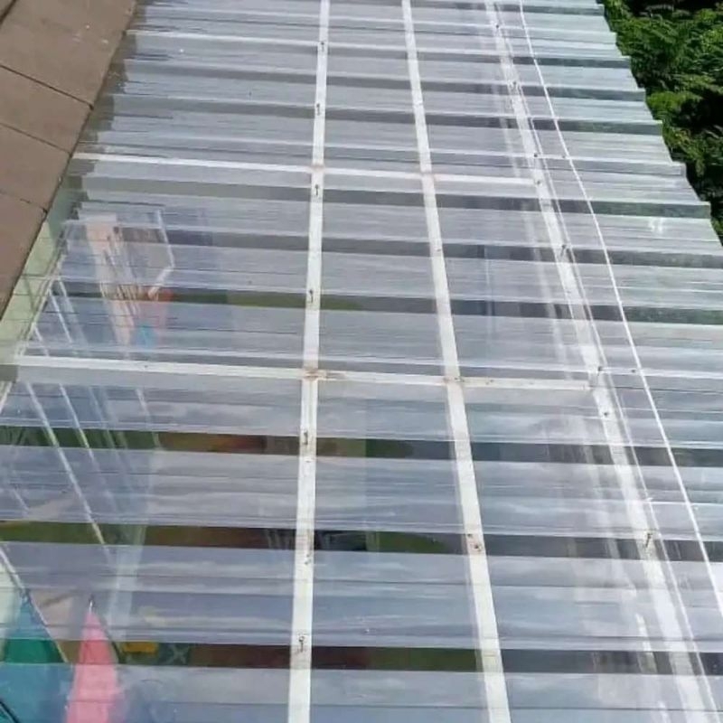 kanopi atap trasfaran gelombang spandek