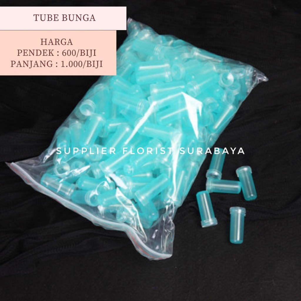 [1 PACK ISI 100] TUBE BUNGA TABUNG BUNGA UNTUK BATANG BUNGA ASLI DIISI AIR AGAR BUNGA TETAP SEGAR FRESH