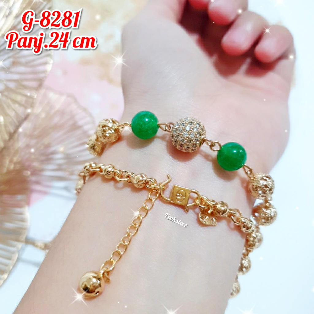 GELANG WANITA RANTAI BOLA BUAT DEWASA ANTI ALERGI/G-8281/G-9104