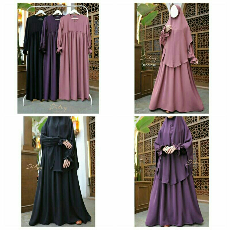 LYSSIA MAZEN SERIES DECOROSE RAISIN LYYSSIA MAIRA BLACK SIZE XS M L XL BY DITSY EDISI APRIL 2023