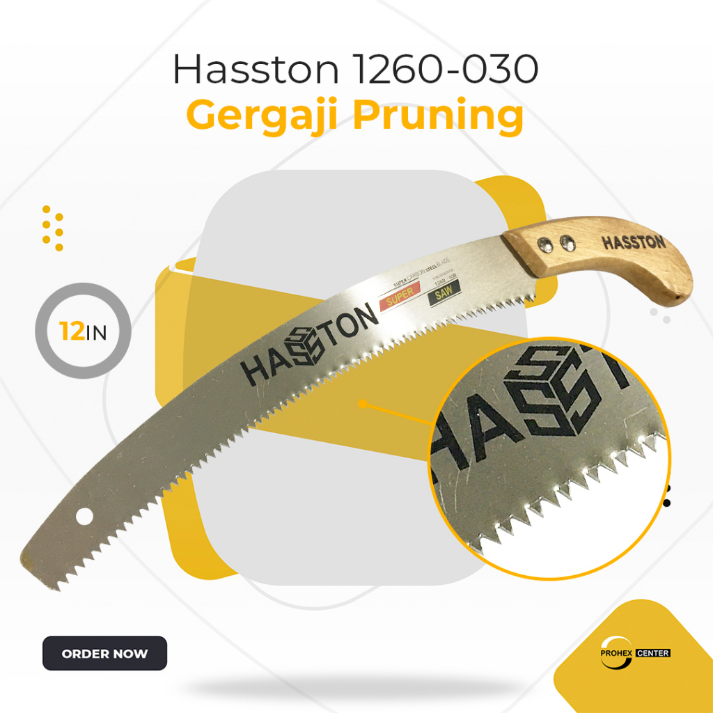 Prohex Hasston Gregaji Kayu 12 inch Gergaji Dahan Kopi Geregaji Lengkung 1260-030