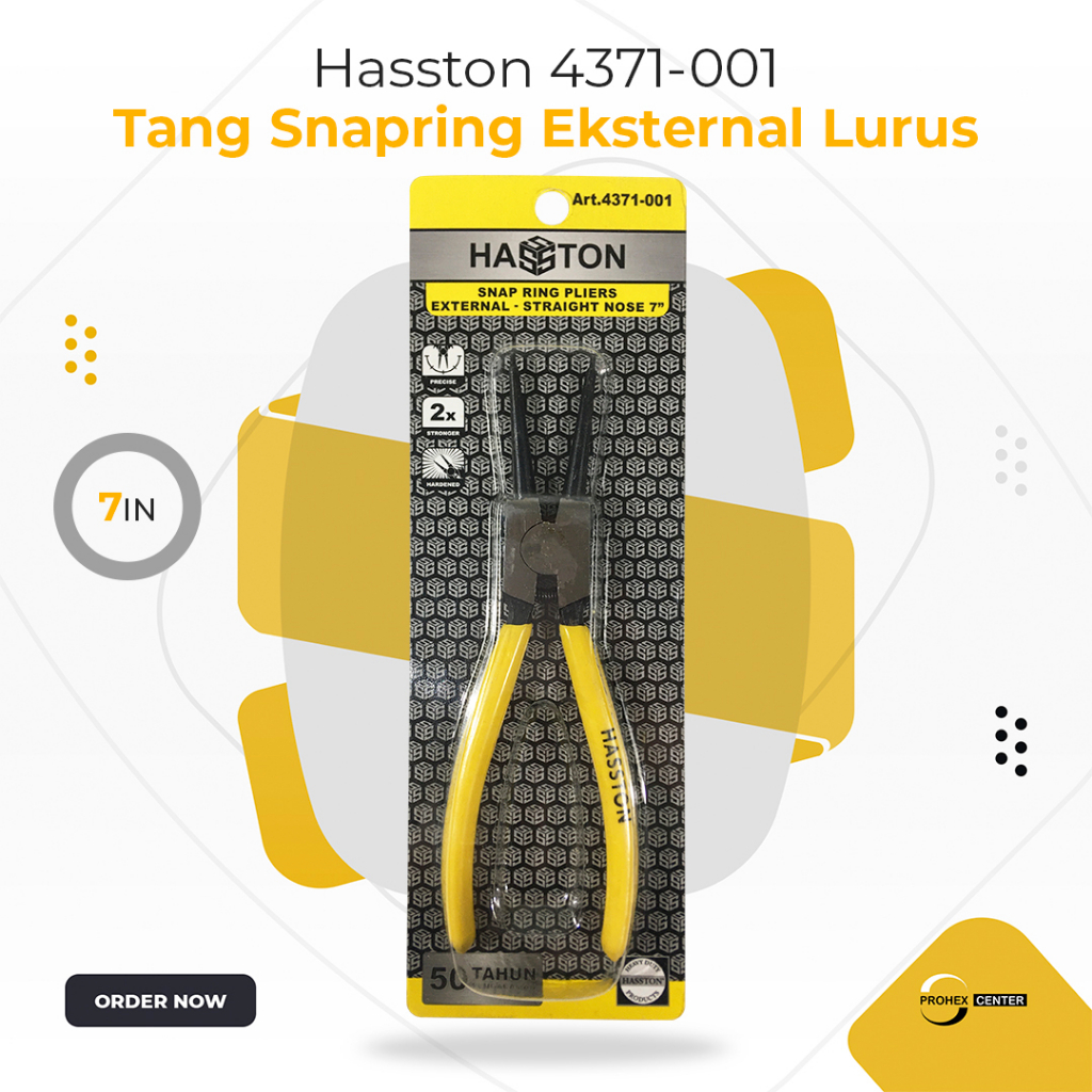 HASSTON TANG SPI LURUS BUKA 7 INCH SNAP RING PLIERS STRAIGHT EXTERNAL