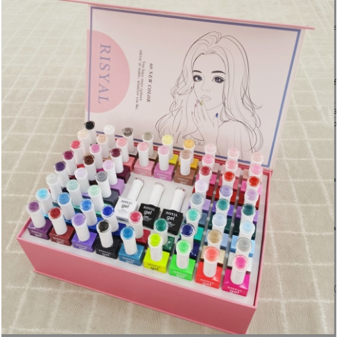 1 SET kutek Uv Gell Merk Rysal isi 60 PCS 12ml Kutek Uv Gel, Nail Polish, Cat Kuku No 1 - 60