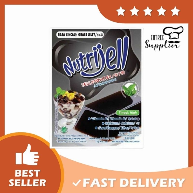 

Nutrijell Agar-Agar Rasa Cincau / Grass Jelly 15gr