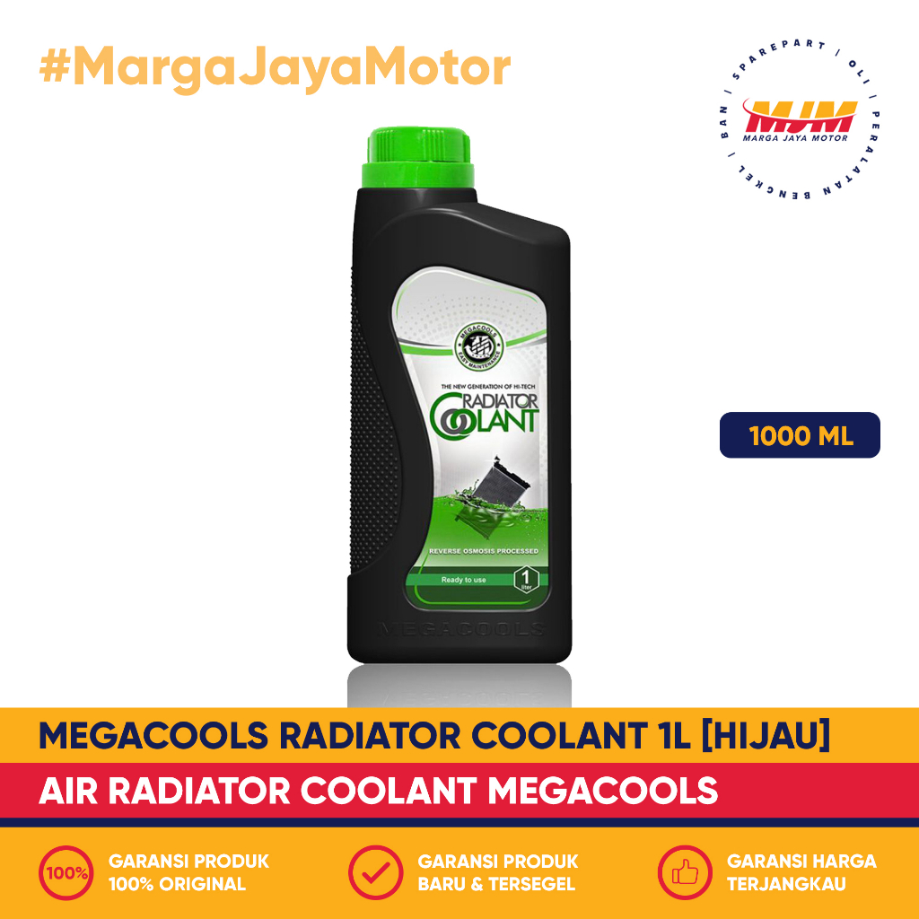 Megacools Radiator Coolant 1L Air Radiator Hijau