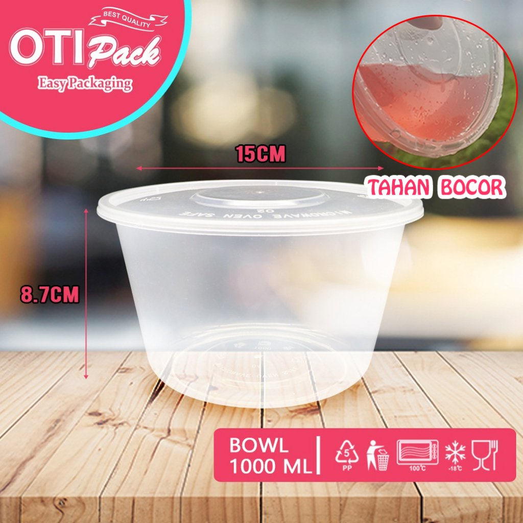 Thinwall 1000ml / Mangkok plastik / OTB1000 OTIPACK kotak makan plastik microwave aman