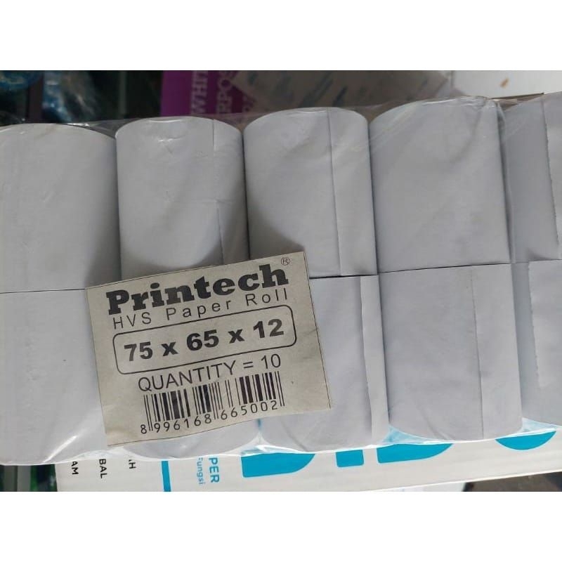 

[ PACK ISI 10 ] KERTAS TEELSTRUK 75 X 65 X 12 PRINTECH / KERTAS KASIR / STRUK KASIR / STRUK PARKIR / KERTAS TERMAL / NCR