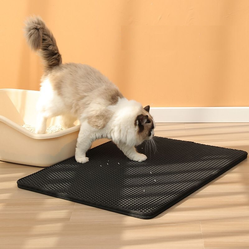 PH.Medan Double-Layer Cat Litter Box Mat Trapper EVA Pad Pet Foam Rubber