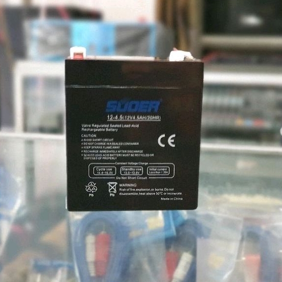 baterai accu kering 12volt 4,5 ampere