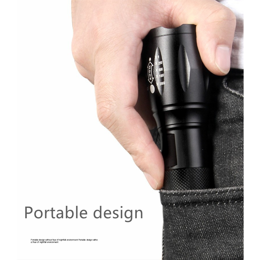 Senter Mini Swat Zoom Police LED Flashlamp Rechargeable T6 Emergency Lamp Lampu Outdoor Penerangan Camping Portable Waterproof