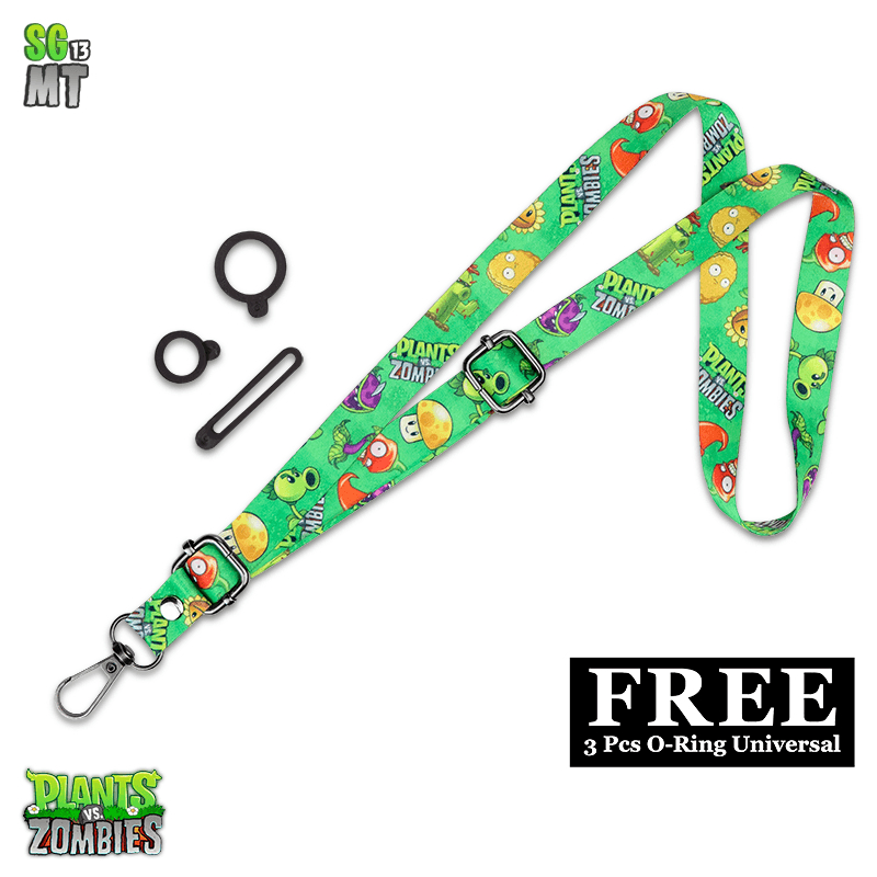 Lanyard ID Card Holder Name Tag HP Lanyard Full Printing FREE 3 Pcs Oring Plant Vs. Zombie Games Series