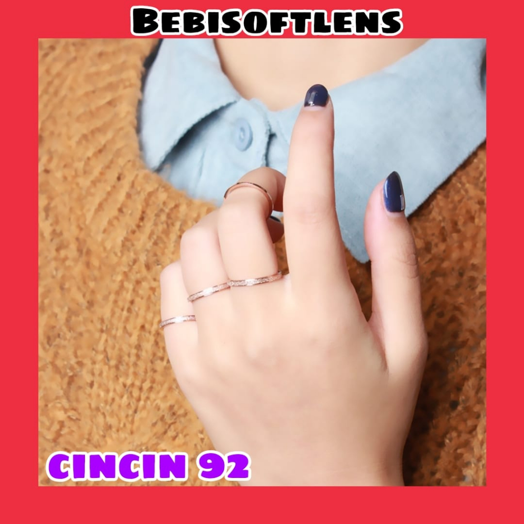 Cincin 92 Fashion wanita Cincin Unik Lucu Keren Elegant Minimalis / BB