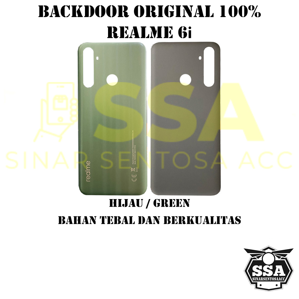 Backdoor Original 100% Realme 6i Tutup Baterai Tutup Belakang Backcover Back cover Real Me 6 i Realme6i