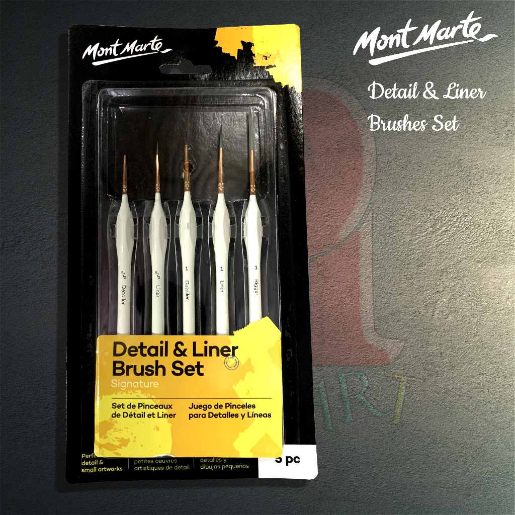

Mont Marte Detail & Liner Brush Set / Kuas Detail / Kuas Liner