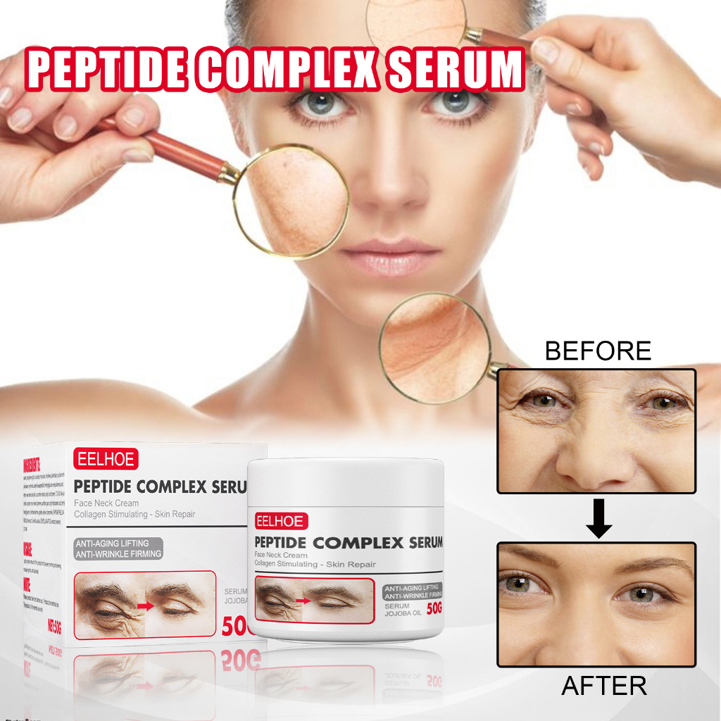 EELHOE Peptide Complex Serum Krim Wajah Anti-Penuaan dan Menghilangkan Kerut Cream With Collagen 50gr