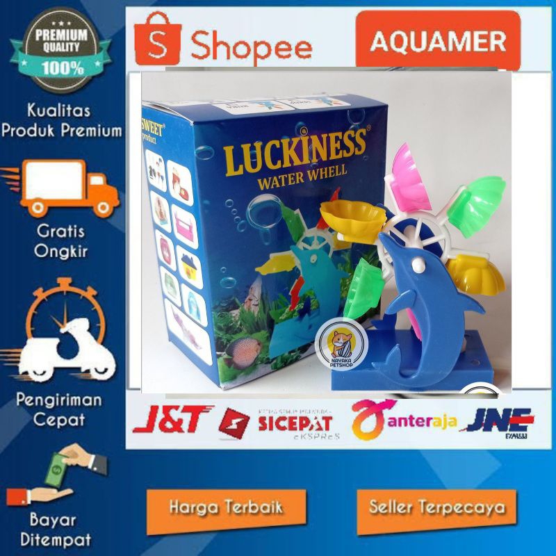 Hiasan Kincir air lumba mainan kincir air hiasan akuarium dekorasi aquarium aquascape