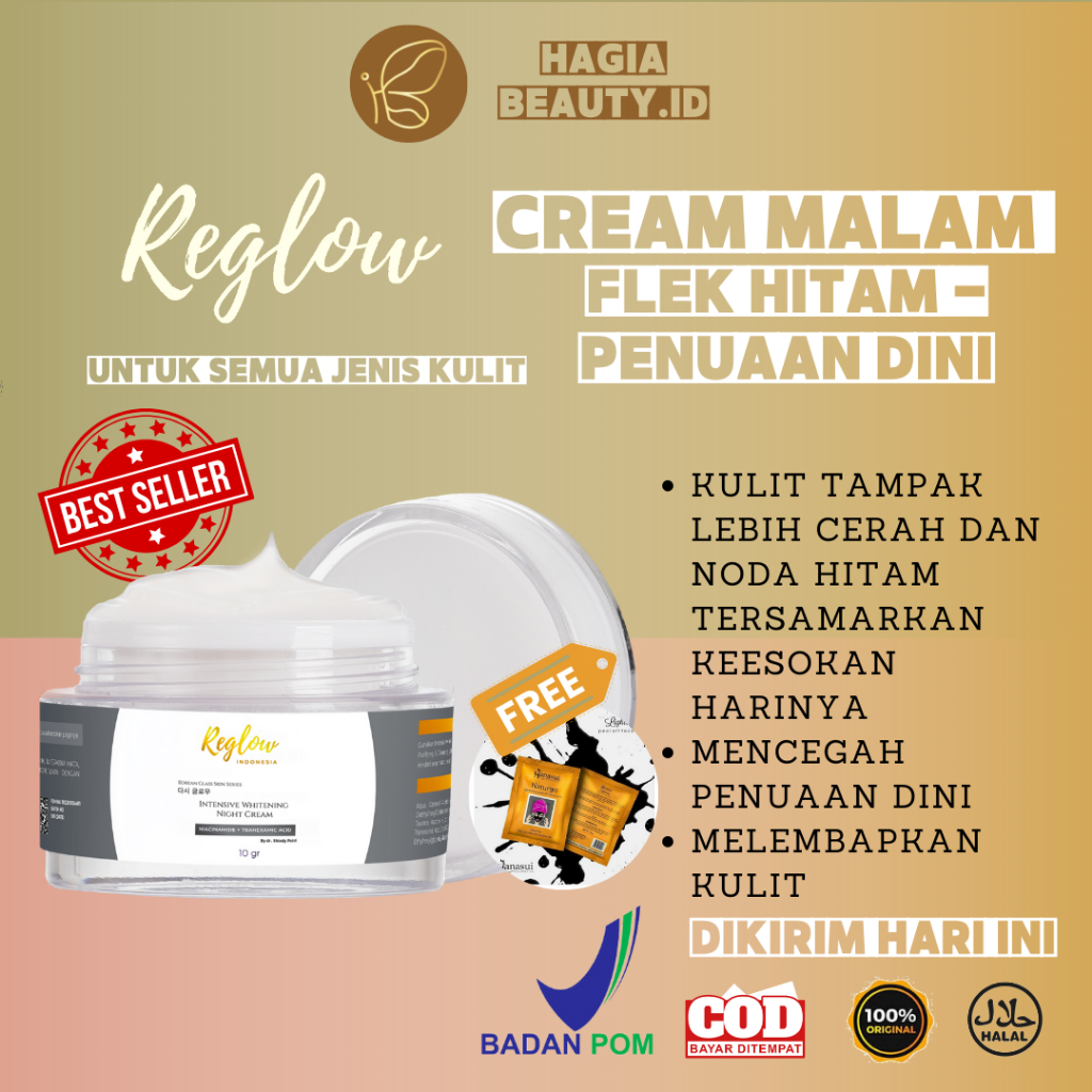 BISA COD - CREAM MALAM REGLOW INTENSIVE WHITENING - UNTUK FLEK HITAM