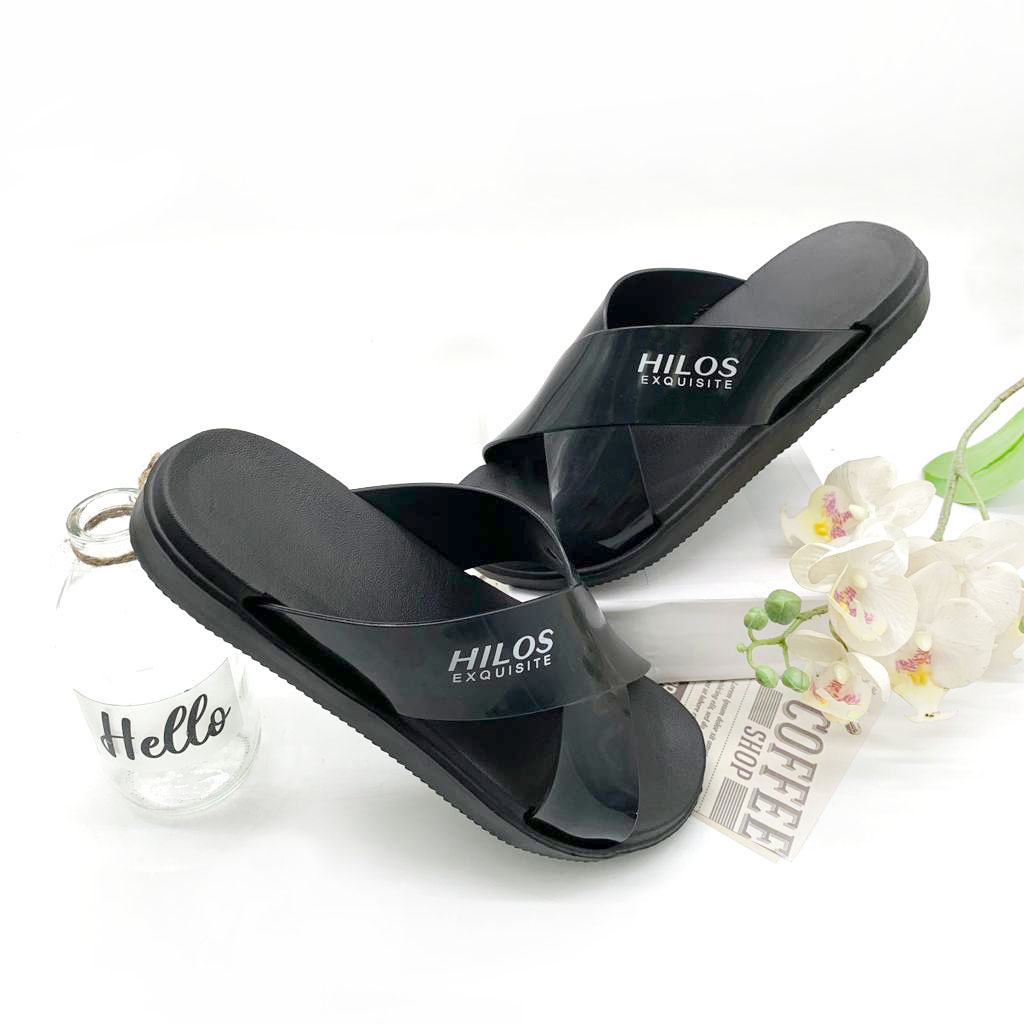 Sandal Slip On Wanita Terbaru Sandal Wanita Bahan Karet Silang Size 36-40
