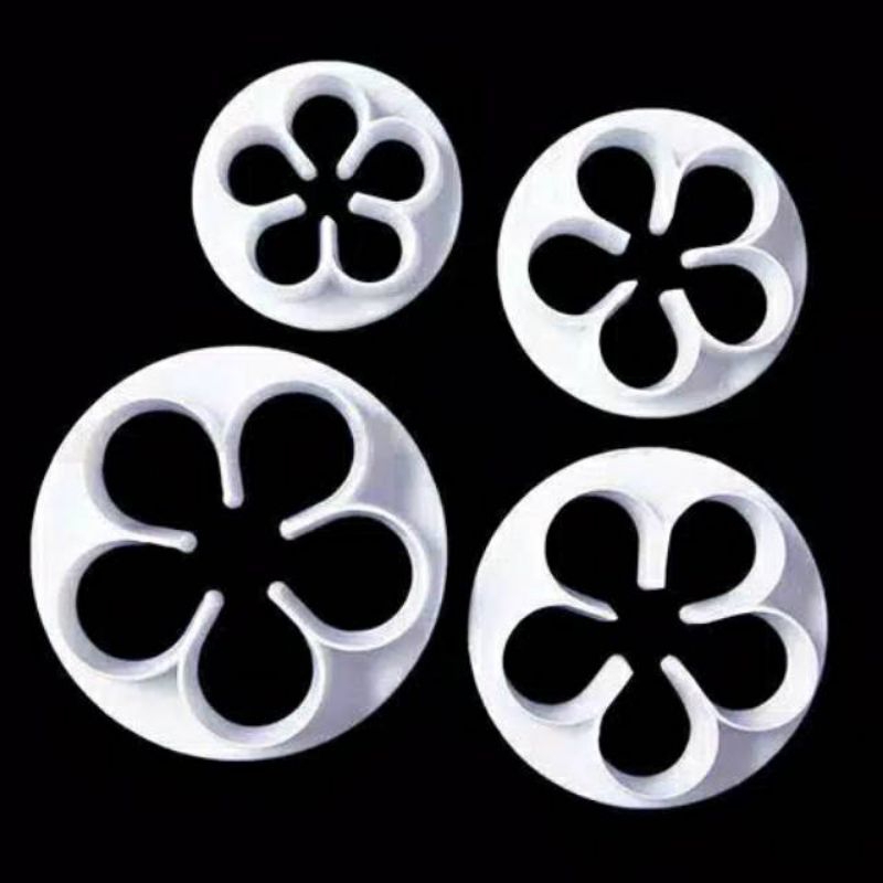 Cetakan Fondant Plunger Bunga, Fondant Cutter Bunga, Cetakan Bunga