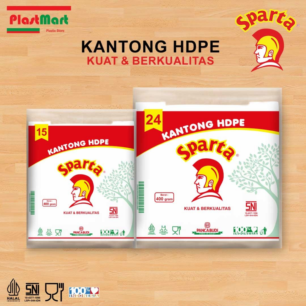 Kantong Plastik Kresek Sparta Bening / Plastik HDPE Bening
