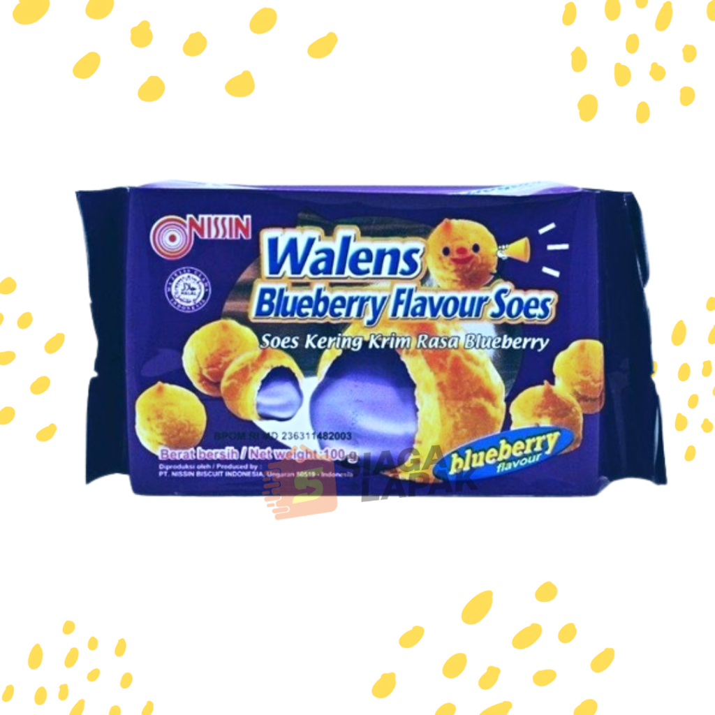 

Walens Sus Bluberry Nissin Soes Kering Bulberi 100gr