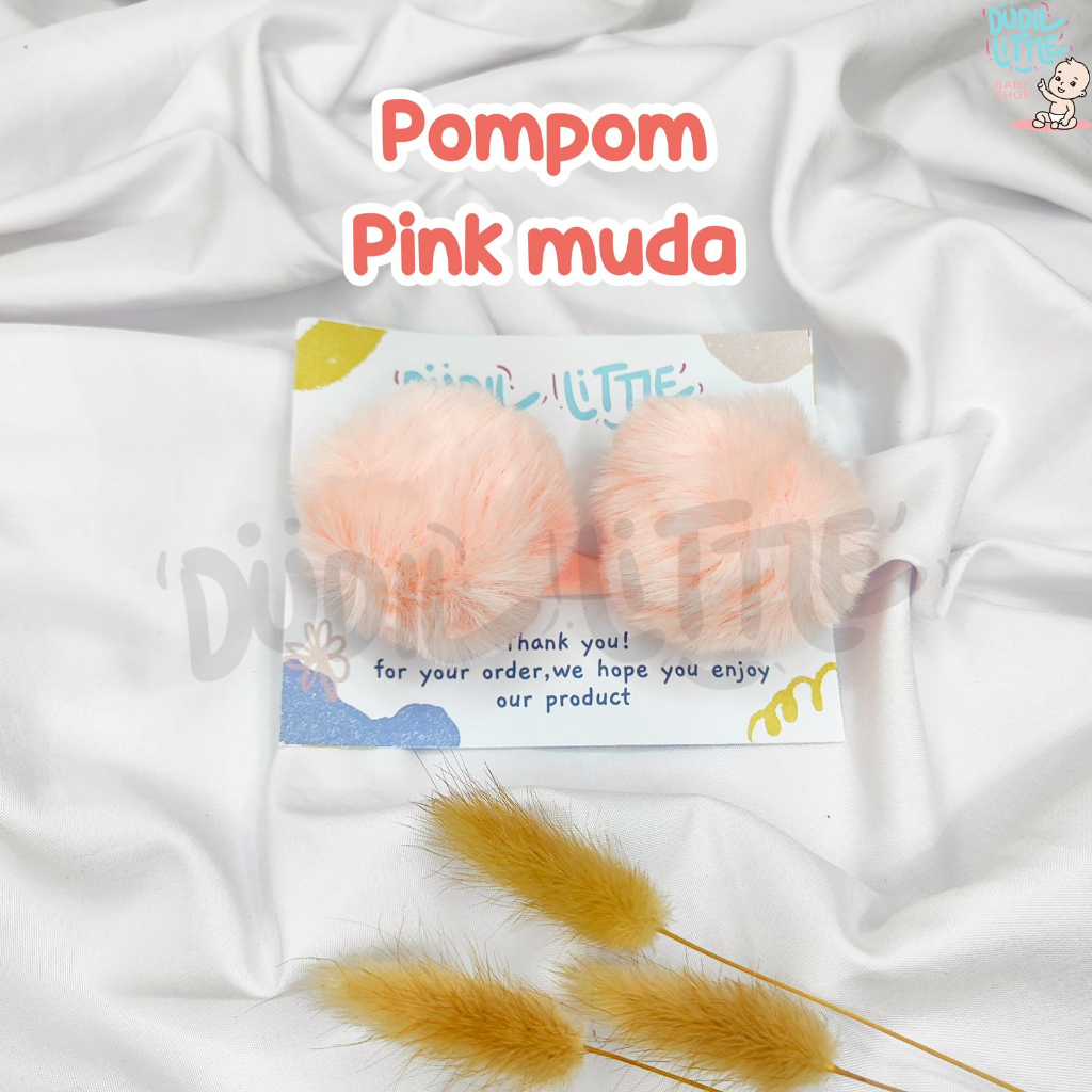 Big Pom Pom Headband/ Bandana Bayi / Newborn Headband Nylon Baby / Pita Bayi dan Anak /