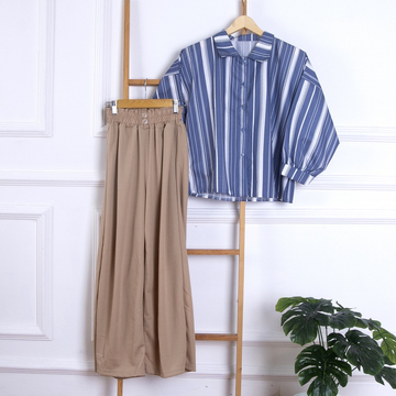 ONE SET KEMEJA OVERSIZE LOLLY / SETELAN KIYOWO WANITA TERLARIS