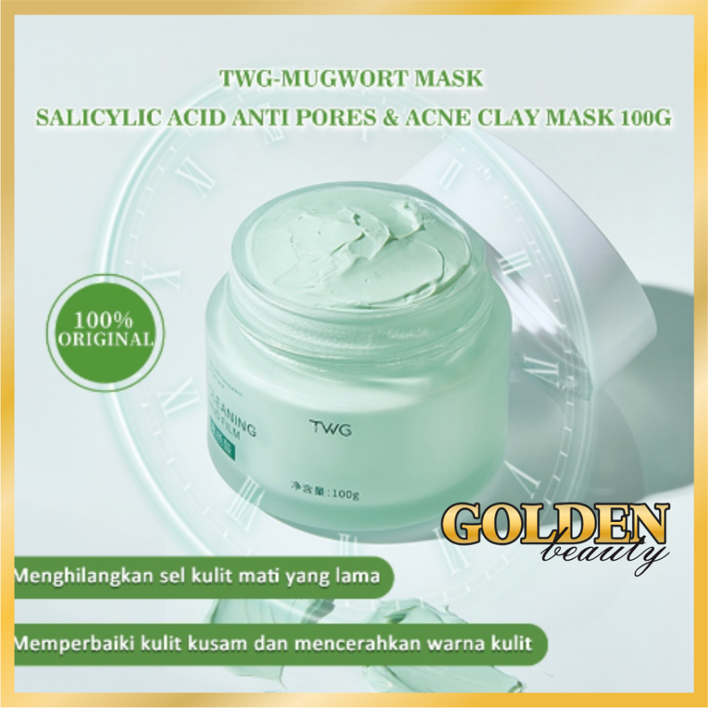 TWG-Mugwort Mask Salicylic Acid Anti Pores & Acne Clay Mask 100g