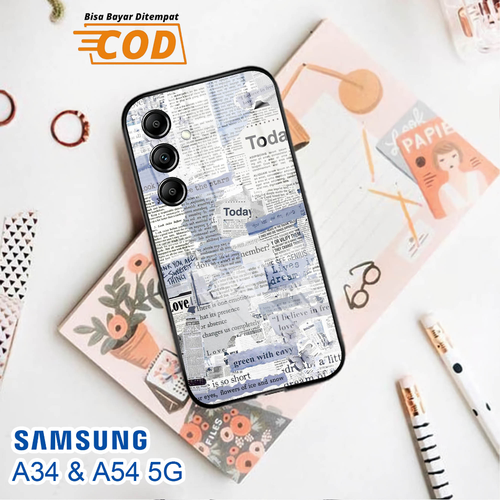 Softcase Glass Kaca SAMSUNG A34 & SAMSUNG A54 (5G) - Case Handphone SAMSUNG A34 & SAMSUNG A54 (5G) [