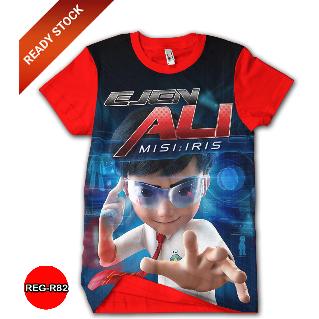 Baju EJEN ALI Baju Anak dan Dewasa Ejen Ali Series Trendy #REG-R82