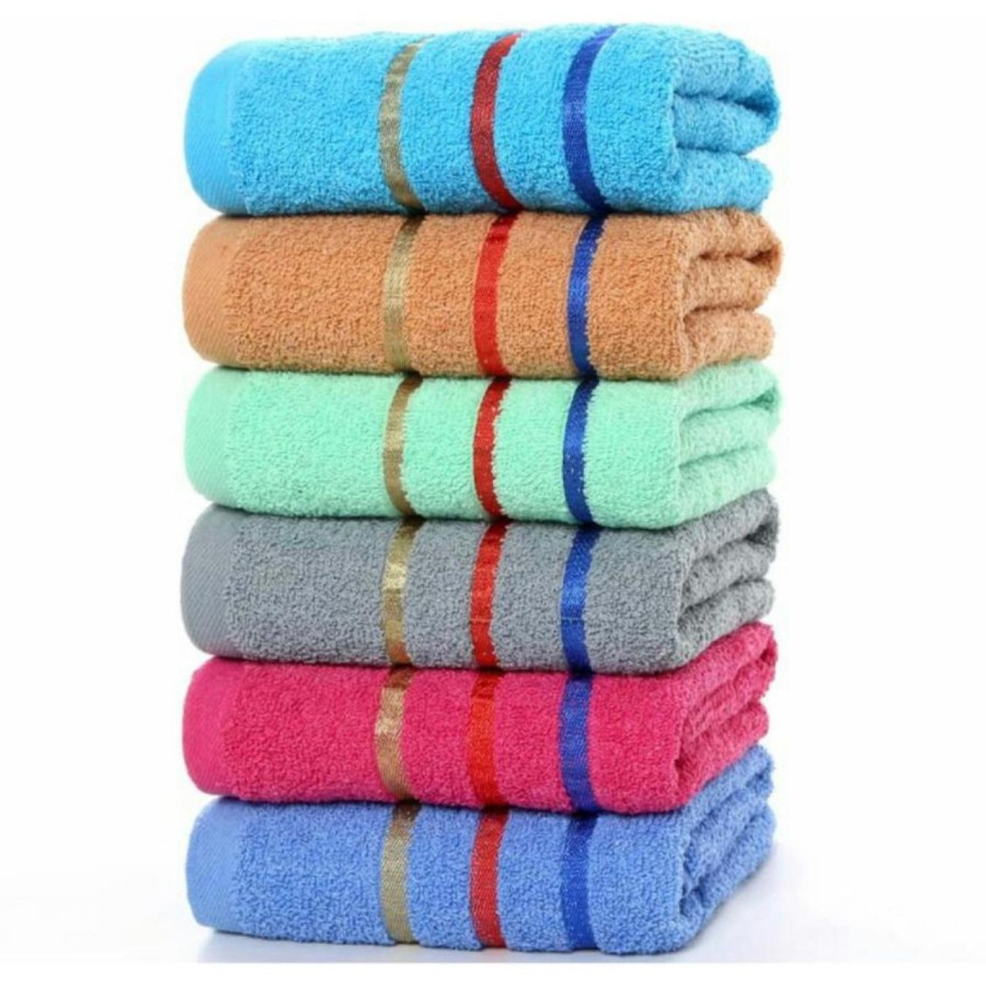 EM Handuk Mandi Dewasa  Motif Tiga Garis Ukuran 70x140 JUMBO
