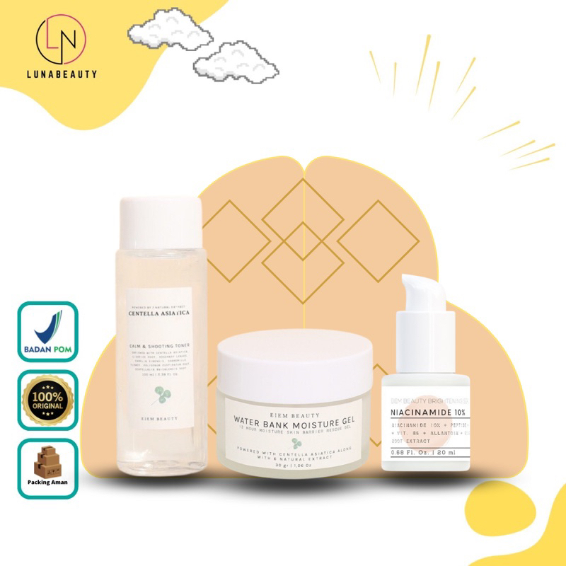 ❤️LUNA❤️ EIEM BEAUTY Paket Skincare | EIEM Beauty Toner | EIEM Beauty Moisturizer | EIEM Beauty Seru
