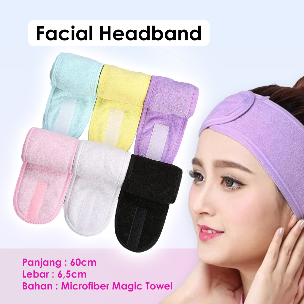 Bandana Bando Penahan Poni Untuk Cuci Muka Masker Make-Up / Facial Headband Serbaguna