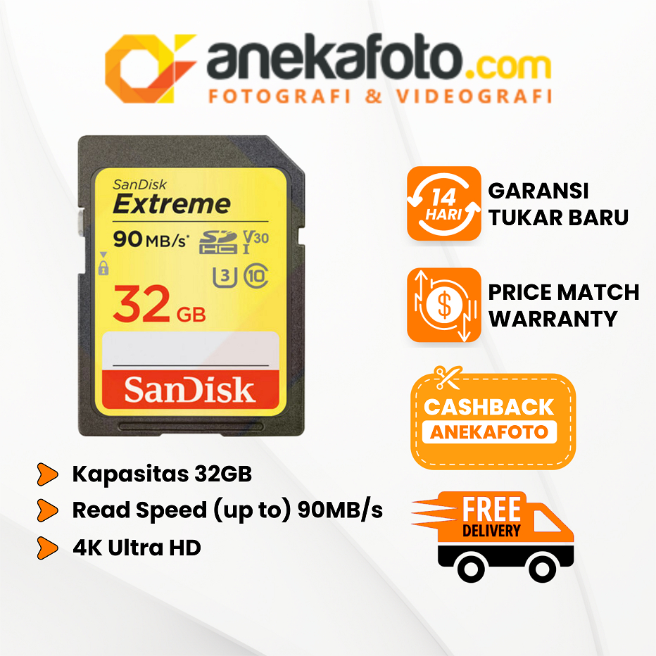 Sandisk SDHC Extreme 32GB / 90MB