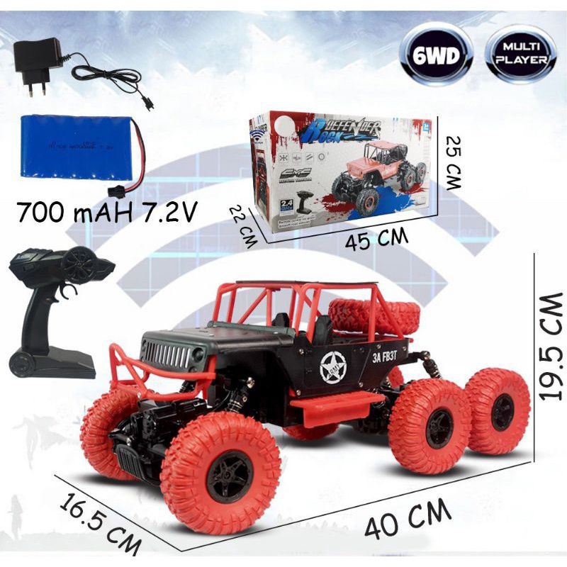 Mobil Remot RC Offroad 6WD 4 Dinamo Jumbo.. Jaminan Bisa Berfungsi.. RC Offroad Roda 6.. RC Monster.