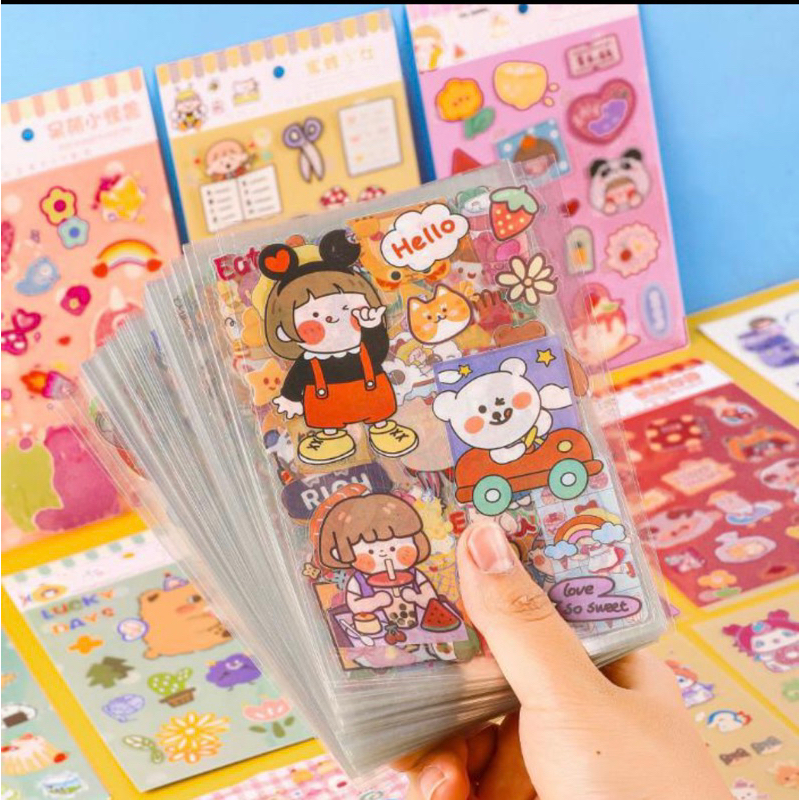 

Washimoshi Sticker Aesthetic PVC Cute Cartoon Girl